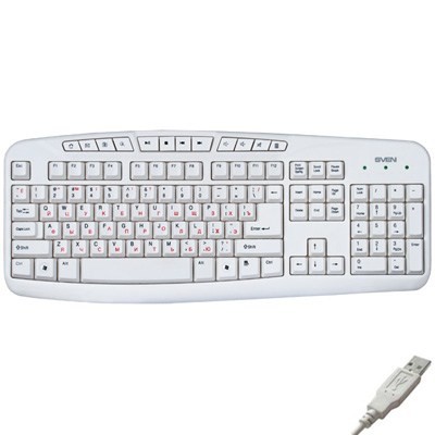 Клавиатура SVEN 3050 Comfort 3050 white, 3050white
