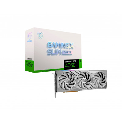 Видеокарта MSI GeForce RTX 4060 Ti GAMING X SLIM WHITE 16G 912-V517-012, 912-V517-012