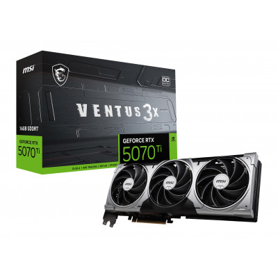 Видеокарта MSI GeForce RTX 5070 Ti 16G VENTUS 3X OC 912-V531-083, 912-V531-083