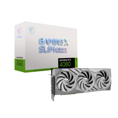 Видеокарта MSI GeForce RTX 4080 16Gb GAMING X SLIM WHITE 912-v511-201, 912-v511-201