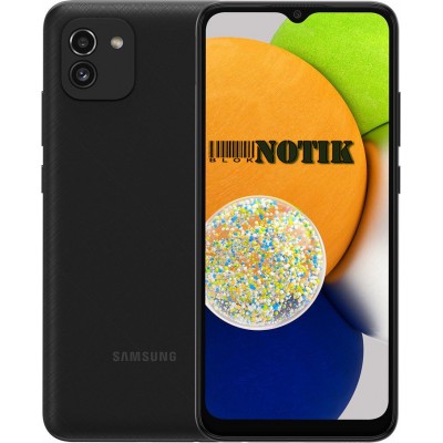 Смартфон Samsung Galaxy A035 A03 3/32GB Black UA, A035-A03-3/32-Black-UA