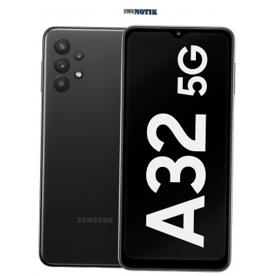 Смартфон Samsung Galaxy A325 A32 4/64GB Black UA, A325-A32-4/64-Black-UA
