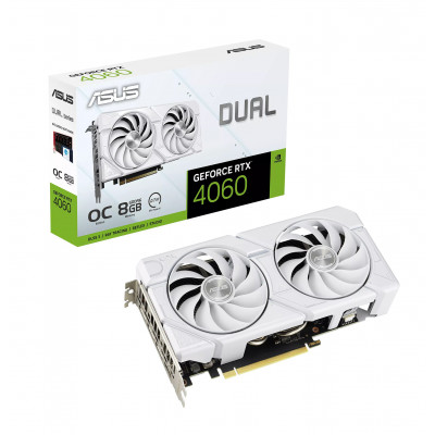 Видеокарта ASUS GeForce RTX4060 8Gb DUAL OC WHE EVO DUAL-RTX4060-O8G-EVO-WHE, DUAL-RTX4060-O8G-EVO-WHE