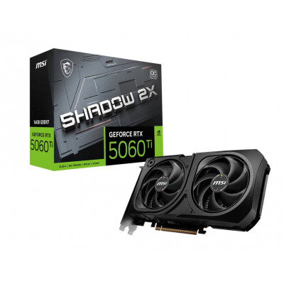 Видеокарта MSI GeForce RTX 5060 Ti 16G SHADOW 2X OC PLUS Graphics Card G506T-16S2CP, G506T-16S2CP