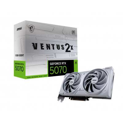 Видеокарта MSI GeForce RTX 5070 12G VENTUS 2X OC WHITE 912-V532-004, G5070-12V2CW, G5070-12V2CW Видеокарта MSI GeForce RTX 5070 12G VENTUS 2X OC WHITE 912-V532-004, G5070-12V2CW, G5070-12V2CW