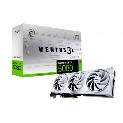 Видеокарта MSI GeForce RTX 5080 16G VENTUS 3X OC WHITE G5080-16V3CW, G5080-16V3CW