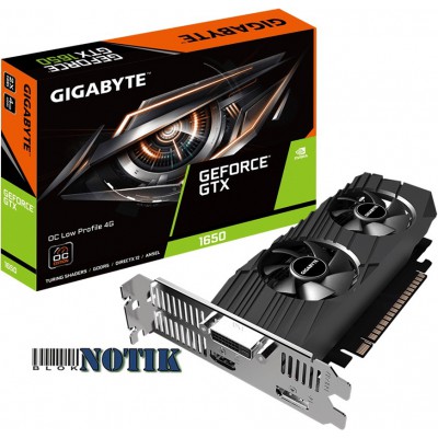Видеокарта GIGABYTE GeForce GTX1650 4096Mb OC LP GV-N1650OC-4GL, GV-N1650OC-4GL