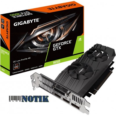 Видеокарта GIGABYTE GeForce GTX1650 4096Mb OC LP D6 GV-N1656OC-4GL, GV-N1656OC-4GL