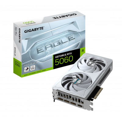 Видеокарта GIGABYTE GeForce RTX 5060 EAGLE OC ICE 8G GV-N5060EAGLEOC ICE-8GD, GV-N5060EAGLEOC-ICE-8GD