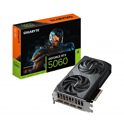 Видеокарта GIGABYTE GeForce RTX 5060 WINDFORCE OC 8G GV-N5060WF2OC-8GD, GV-N5060WF2OC-8GD