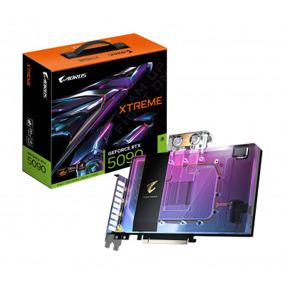 Видеокарта GIGABYTE AORUS GeForce RTX 5090 XTREME WATERFORCE WB 32G GV-N5090AORUSX WB-32GD, GV-N5090AORUSXWB-32GD