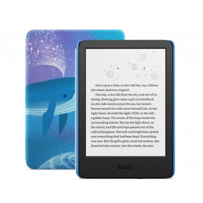 Электронная книга Amazon Kindle Kids 11th Gen. 16Gb 2022 Black with Space Whale Cover, KinKids-11thGen-2022-16-SpWCover