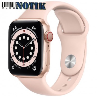Apple Watch Series 6 GPS + Cellular 40mm Gold Aluminum Case w. Pink Sand Sport B. M02P3 M06N3, M02P3-M06N3