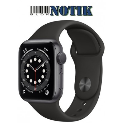 Apple Watch Series 6 GPS + LTE M02Q3 40mm Space Gray Aluminium Case with Black Sport Band, M02Q3