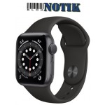 Apple Watch Series 6 40mm LTE Space Gray Aluminum Case with Black Sport Band (M06P3)