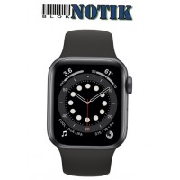 Apple Watch Series 6 40mm LTE Space Gray Aluminum Case with Black Sport Band M06P3, M06P3