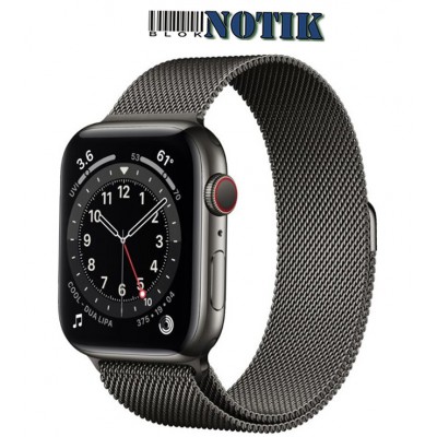 Apple Watch Series 6 44mm LTE Graphite Stainless Steel with Graphite Milanese Loop M07R3, M07R3