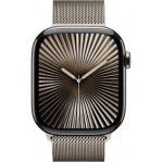 Apple Watch Series 10 GPS+Cellular 46mm Natural Titanium Case with Natural Milanese Loop S/M (MC7Q4)