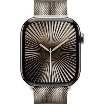 Apple Watch Series 10 GPS+Cellular 46mm Natural Titanium Case with Natural Milanese Loop S/M MC7Q4, MC7Q4