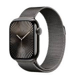 Apple Watch Series 10 LTE 46mm Slate Titanium Case w. Slate Milanese Loop - S/M (MC7R4)