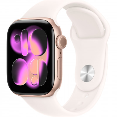 Apple Watch Series 11 GPS 42mm Rose Gold Alu. Case w. Light Blush S. Band - M/L MEU44, MEU44
