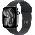 Apple Watch Series 11 GPS 46mm Jet Black Alu. Case w. Black S. Band - M/L (MEUX4)
