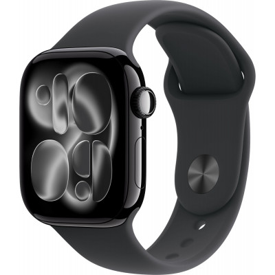Apple Watch Series 11 GPS 46mm Jet Black Alu. Case w. Black S. Band - M/L MEUX4, MEUX4