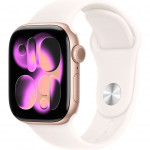 Apple Watch Series 11 GPS 46mm Rose Gold Alu. Case w. Light Blush S. Band - M/L (MEV74)