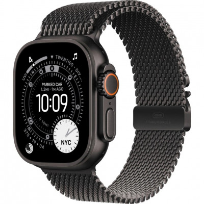 Apple Watch Ultra 3 LTE Black Titanium Milanese Loop L MF1T4, MF1T4 Apple Watch Ultra 3 LTE Black Titanium Milanese Loop L MF1T4, MF1T4