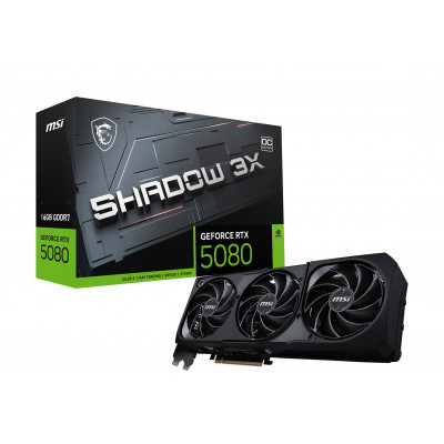 Видеокарта MSI GeForce RTX 5080 16G SHADOW 3X OC , MGeFo-RTX5080-16G-SHA-3XOC 