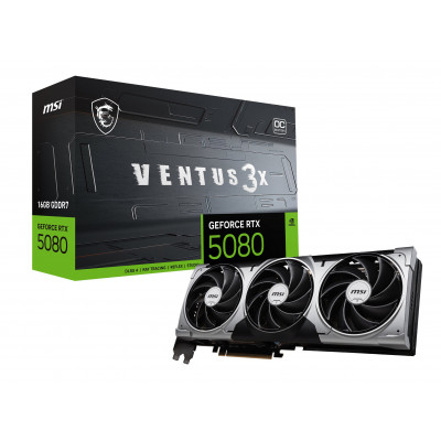 Видеокарта MSI GeForce RTX 5080 16G VENTUS 3X OC , MGeFo-RTX5080-16G-VEN-3XOC 
