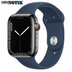 Apple Watch 7 4G 45mm Graphite S. Steel Case w. Abyss Blue S. Band (MKJH3/MKL23)