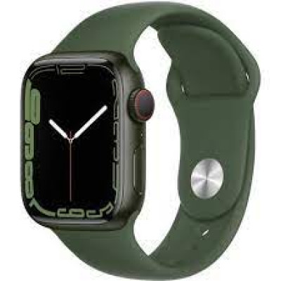 Apple Watch Series 7 GPS + Cellular 41mm Green Aluminum Case with Clover Sport Band MKHT3-MKH93, MKHT3-MKH93
