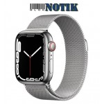 Apple Watch Series 7 41mm LTE Silver Stainless Steel with Silver Milanese Loop (MKHX3)