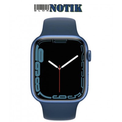 Apple Watch 7 4G 45mm Blue Aluminum Case With Blue Sport Band MKJT3/MKJA3, MKJT3-MKJA3