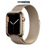 Apple Watch Series 7 45mm LTE Gold Stainless Steel with Gold Milanese Loop (MKJY3/MKJG3)