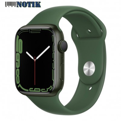 Apple Watch Series 7 GPS MKN73 45mm Green Aluminum Case With Green Sport Band, MKN73