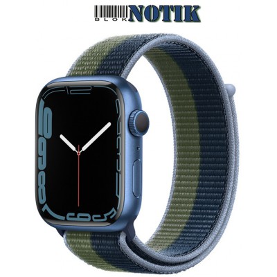 Apple Watch Series S7 GPS 45mm Blue/Abyss Blue Moss Green Sport Loop MKNR3/ML313, MKNR3/ML313