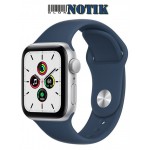 Apple Watch Series SE 40mm Silver Aluminum Case with Abyss Blue Sport Band (MKNY3)