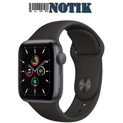 Apple Watch Series SE GPS MKQU3 44mm Silver Aluminum Case + Abyss Blue Sport Band MKQ43, MKQ43