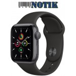 Apple Watch Series SE 44mm Space Gray Aluminum Case with Midnight Sport Band (MKQ63)