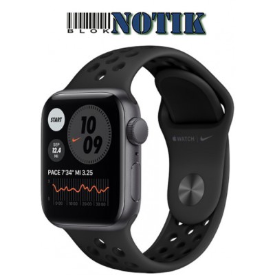 Apple Watch Series SE GPS Space Gray Aluminum Case + Anthracite/Black Nike Sport Band MKQ83, MKQ83