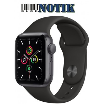 Apple Watch Series SE Nike GPS MKQU3 40mm Space Gray Aluminium Case with Black Sport Band, MKQU3