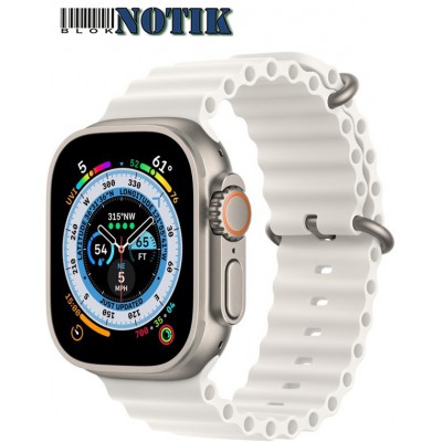 Apple Watch Ultra GPS + Cellular 49mm Titanium Case with White Ocean Band MNH83/MNHF3, MNH83-MNHF3