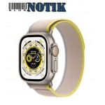 Apple Watch Ultra GPS + Cellular 49mm Titanium Case with Yellow/Beige Trail Loop - S/M (MNHD3/MNHK3)