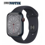 Apple Watch Series 8 GPS + Cellular 45mm Midnight Aluminum Case w. Midnight Sport Band (MNK43/MNVJ3)