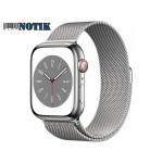 Apple Watch Series 8 GPS + Cellular 45mm Silver S. Steel Case w. Milanese Loop Silver (MNKG3/MNKJ3)