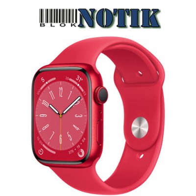Apple Watch Series 8 GPS 45mm PRODUCT RED Aluminum Case w. PRODUCT RED S. Band MNP43, MNP43
