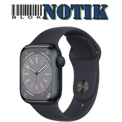 Apple Watch Series 8 GPS 41mm Midnight Aluminum Case w. Midnight Sport Band MNP53, MNP53