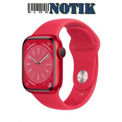 Apple Watch Series 8 GPS 41mm PRODUCT RED Aluminum Case w. PRODUCT RED S. Band MNP73,MNUG3, MNP73-MNUG3